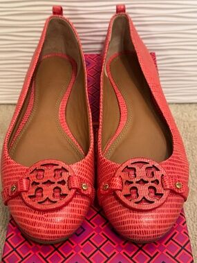 Tory Burch Mini Miller Ballet Flats Pink Size 8